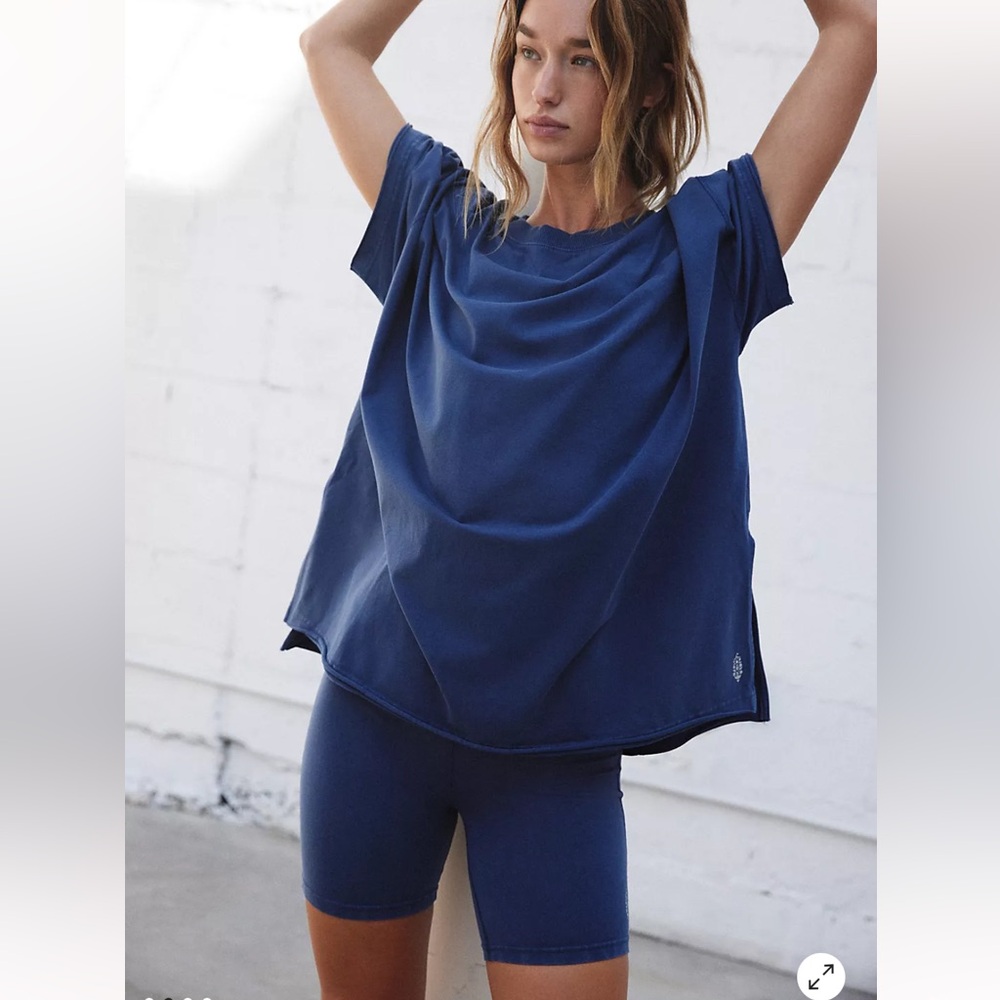 FP Movement by Free People Deep Navy High-Rise Bike Shorts